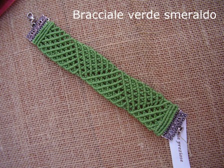Bijoux: Bracciale verde smeraldo, realizzato da Medi Cristina