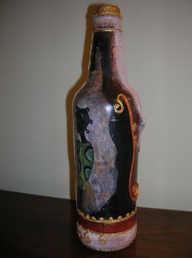 Découpage: Bottiglia etnica realizzata da Pogliani Marita