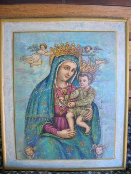 Dcoupage: Madonna con bambino, realizzata da Pogliani Marita