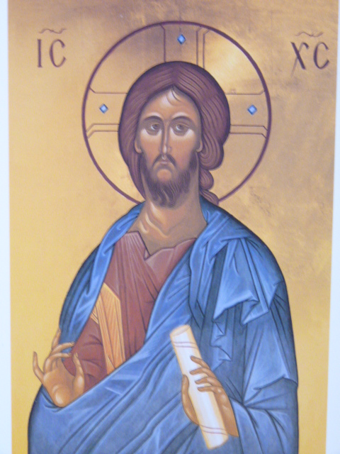 Pittura: Cristo Pantocratore, realizzata da Fabbrolati Nadia