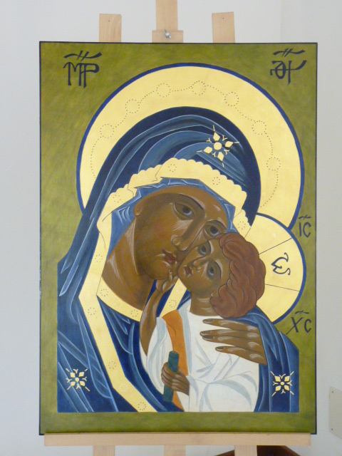 Pittura: Madonna della tenerezza, realizzata da Fabbrolati Nadia