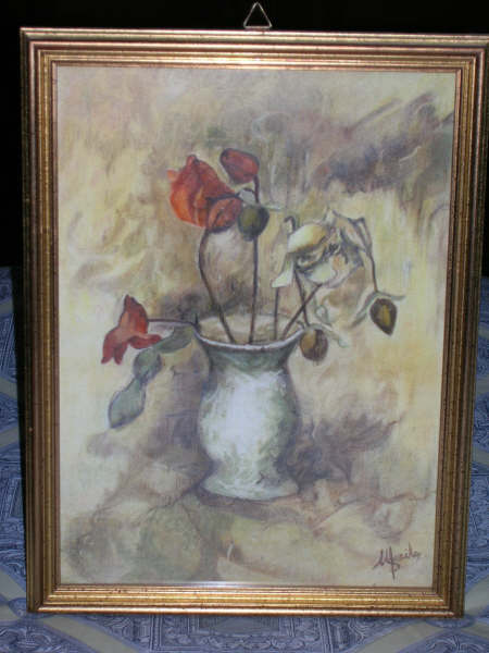 Pittura: Vaso di fiori, realizzata da Pogliani Marita